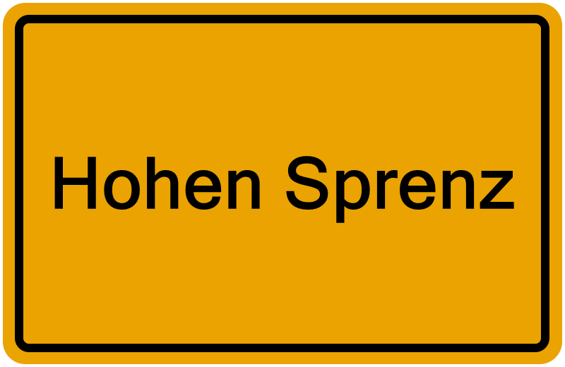 Handelsregisterauszug Hohen Sprenz